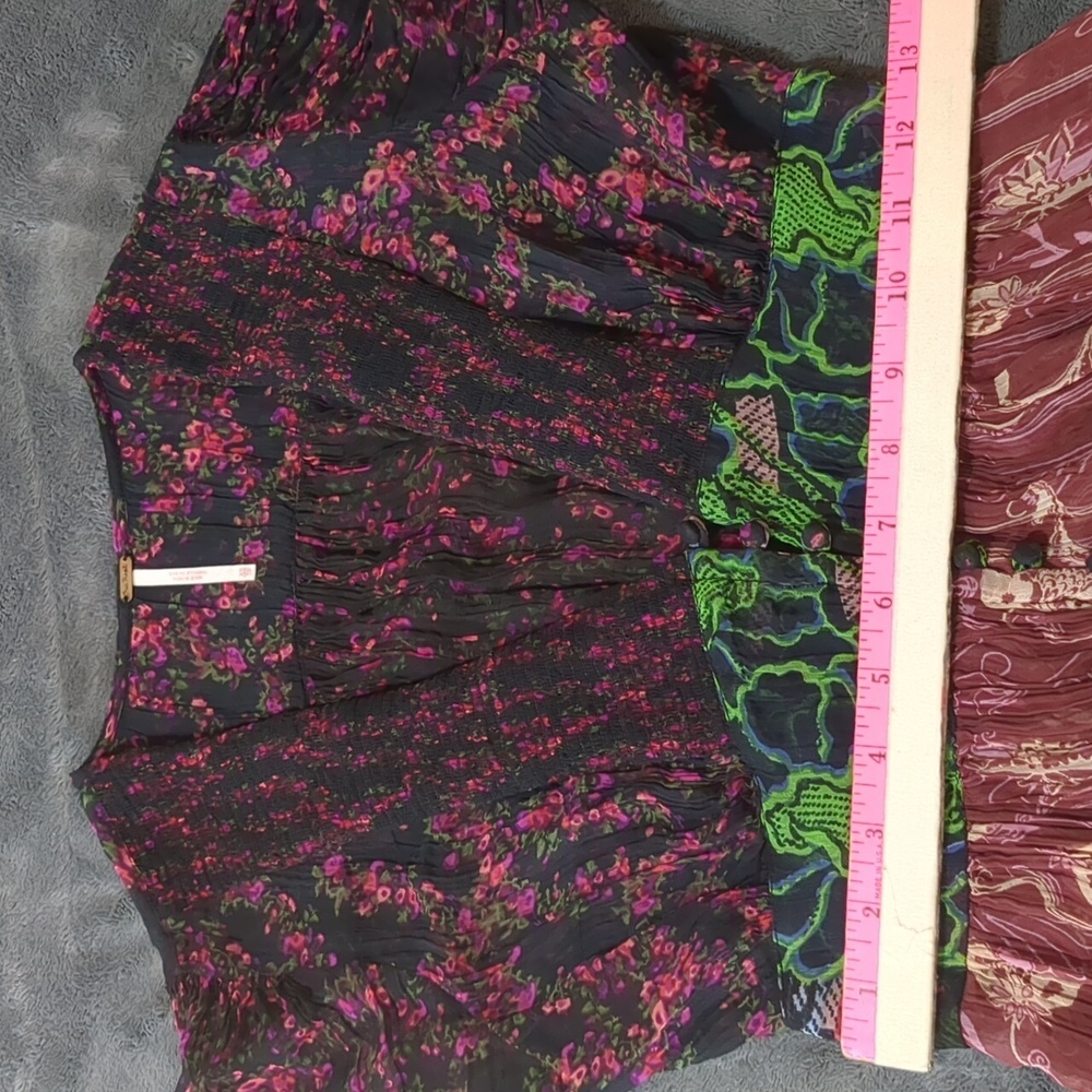 Free People Daisy Fields Sheer Floral Maxi Tunic Dress Size XS - Picture 8 of 10